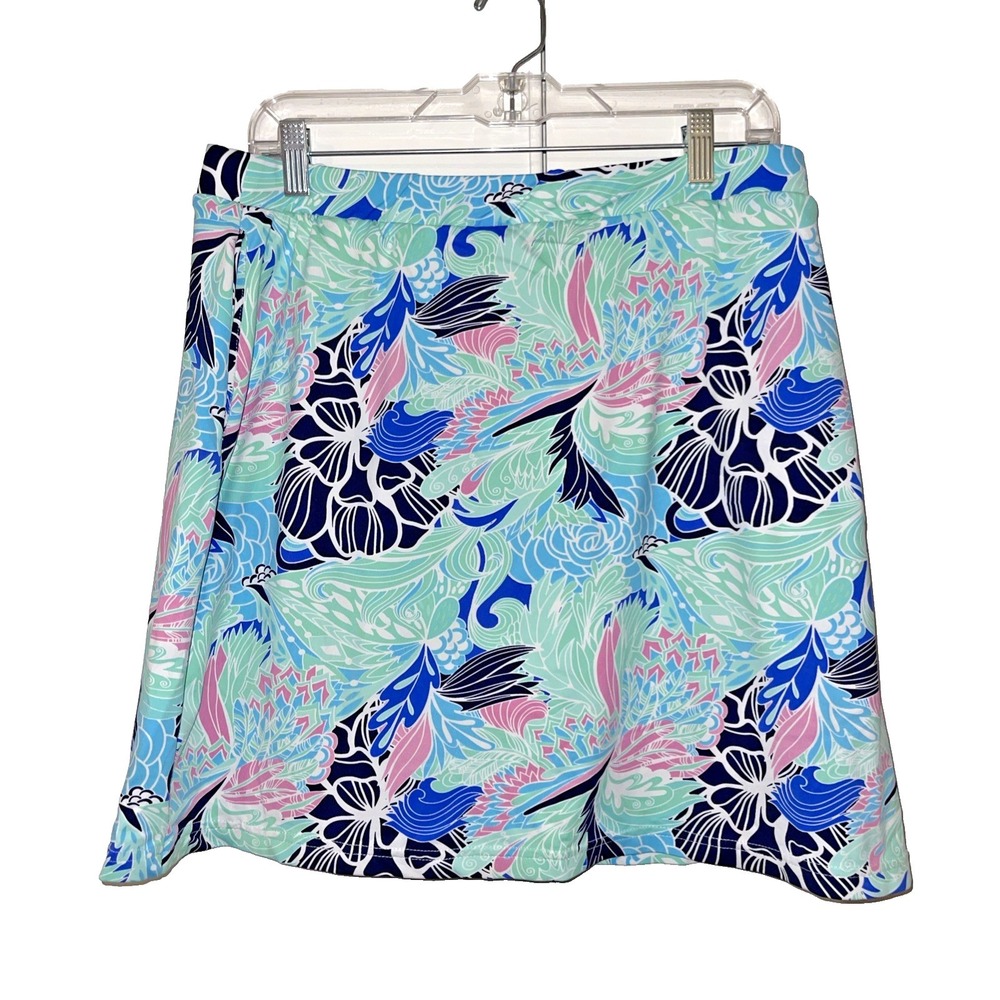 NWT‎ Banana Boat UPF 50+ Skort Skirt Aqua Black Teal Women's Size XXL (14)